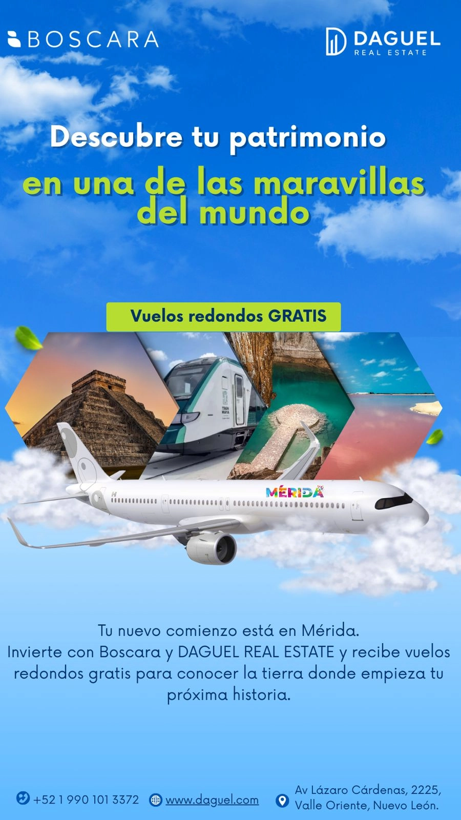 Descubre tu patrimonio en Mérida - Vuelos redondos gratis con Boscara y DAGUEL REAL ESTATE
